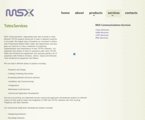 tetrastar.com: Tetra Services «  MSX Communications – Mobile Solutions eXperts
