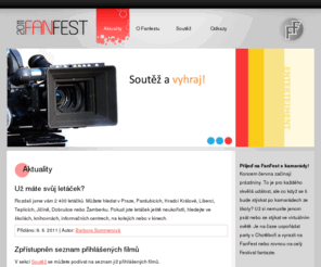 fanfest.cz: Aktuality - Filmový festival Fanfest
Fanfest je filmový festival, který zahrnuje přednášky o filmech, soutěž amaterských filmů, besedy z hosty a jedná se o linii Festivalu fantazie