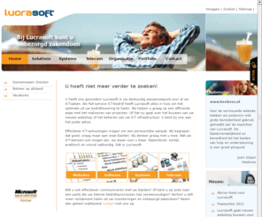 lucrasoft.eu: Home - Lucrasoft Groep
Lucrasoft, deskundig aanspreekpunt voor al uw ICT-zaken. Razendsnel, eerlijk, praktisch en vooral vakkundig. Websites, Software (Maatwerk en standaard pakketten), Automatisering