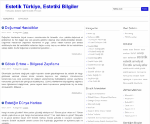 estetik-tr.com: Estetik Türkiye, Estetiki Ameliyat, Plastik Cerrahi |Estetik-TR.Com
Estetik Turkey, Estetik Türkiye, "Estetik", "Epilasyon", Estetiki Ameliyat, Cerrahi, Epilasyonda Lazer, Estetik Merkezleri İle İlgili Konular İçeriyor.