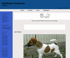 foxterrier-albatros.com: Glatthaar-Foxterrier ''Albatros''
Viel Spaß auf meiner Homepage bei den Glatthaar-Foxterrier´n  