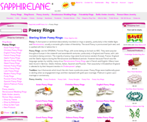 poesyweddingbands.com: Poesy Rings Promise Rings Wedding Rings at SapphireLane®
Poesy Rings, promise rings, wedding rings, often given as purity and friendship rings date to 5BC, largest selection since 2001 at SapphireLane® 