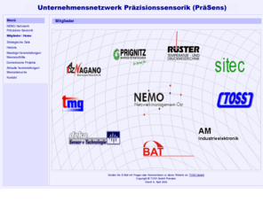 sensoriknetz.net: Das NEMO-Netzwerk Präzisions-Sensorik (PräSens) - Mitglieder
Das NEMO-Netzwerk Präzisions-Sensorik (PräSens) - Mitglieder