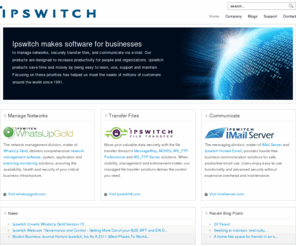 ws-ping.com: Ipswitch.com — Network Monitoring, Secure & Managed File Transfer, & Messaging
Award winning network monitoring software, network management software, file transfer (FTP) software, and messaging software. Products include WS_FTP, WhatsUp Gold, IMail Server and Ipswitch Collaboration Suite.