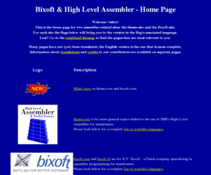 bixoft.nl: Bixoft & High Level Assembler - Home Page
Homepage for HLASM or High Level Assembler