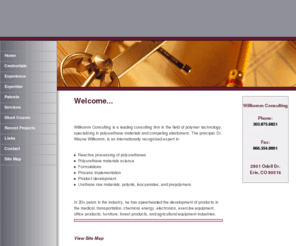 willkommconsulting.com: Willkomm Consulting - Home
Polyurethane consultant with over 20 years experience in reactive processing, formulation, process and product development.  Has helped companies develop products in the medical, transportation, chemical, energy, electronics, exercise equipment, office products, furniture, forest products, and agricultural equipment industries.