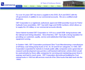 clinetruck.com: About Us - CBT Corporation
A WebsiteBuilder Website