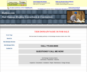 hailyes.com: Hailyes.Com Hail Damage Roofing Consultants & Contractors
Hail Damage Roofing Consultants & Contractors specializing in hail damage insurance claims for commercial & residential roofing claims. Hail damage roofing and repair is our specialty.