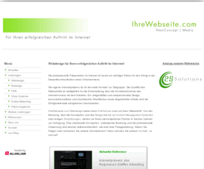 ihrewebseite.com: Webdesign für Ihren erfolgreichen Auftritt im Internet! | IhreWebseite.com - Webdesign Göttingen - Südniedersachsen - Homepagegestaltung für Unternehmen und Freiberufler
IhreWebseite.com - Web Design. Konzeption, Erstellung von Webseiten für Freiberufler, kleine und mittelständische Unternehmen in Göttingen und Südniedersachsen.