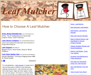 leaf-mulcher.org: How to Choose A Leaf Mulcher
Tips and advice on how to choose a leaf mulcher, how to use it, how to care for it, and buying guides for the different types and models of leaf mulchers available in the market today.