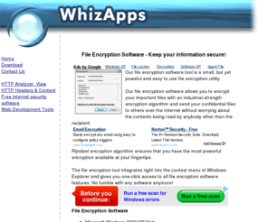 whizapps.com: File Encryption Software
File Encryption Software - Keep your information secure.