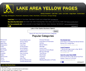 lakeareayellowpages.com: Lake of the Ozarks Yellow Pages
Lake of the ozarks Lake Area Yellow Pages with: maps,  addresses, phone numbers, all local businesses at the Lake of the Ozarks.