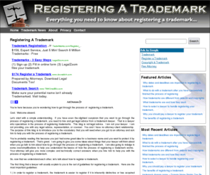 registeringatrademark.org: Registering A Trademark
Learn some tips here on how to register your very own trademark.