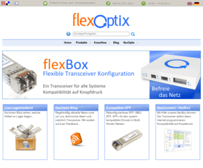 flexoptics.asia: Rekonfigurierbare Transceiver - Compatible SFP, SFP+ & XFP - Flexoptix GmbH
The Transceiver Specialists. Rekonfigurierbare SFP, SFP+, XFP, GBIC. Flexible Re-Programmierung Ihrer Transceiver übers Web. Kostengünstige Pluggable Transceiver.