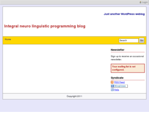 integralneurolinguisticprogramming.com: Just another WordPress weblog
Just another WordPress weblog