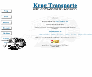 krug-transporte.de: Willkommen bei  K R U G - T R A N S P O R T E  KIEL
 K R U G - T R A N S P O R T E , Möbelspedition Transporte und Lagerung in Kiel