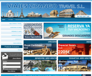 zipangotravel.com: Viajes ZIPANGO TRAVEL
A través de esta página web viajes se acerca a sus clientes todavía más, ofreciéndoles la posibilidad de realizar reservas on-line de un gran número de servicios turísticos: vuelos, reservas de hotel, alquiler de coches, cruceros, viajes...