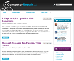 computerrepair.com: ComputerRepair.com | Computer Repair Information and Help
ComputerRepair.com is dedicated to helping people solve their computer issues and to educate them on the technologies they interact with daily.