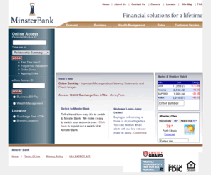 minsterbank.com: Minster Bank-Online Banking for your checking, savings, loans, bill pay, & more!
