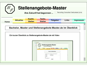 stellen-master.com: Bachelor   Master|Stellenangebote-Master.de mit Ihrem Job in der technischen oder kaufmännischen Jobbörse für Master und Bachelor?
Stellenangebote-Master.de bietet Stellenanzeigen bzw. Jobs in einer technischen und einer kaufmännischen Jobbörse für Master   Bachelor sowie einen Ratgeber zur Karriere und Jobsuche.