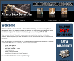 atlantaleakdetection.com: Atlanta Leak Detection
Atlanta Leak Detection is the best Leak finding service in Atlanta!  Call us today at 770-339-8359.