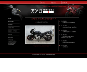 ryumotors.rs: RYU Motors - Home
Vrhunska ponuda motocikala i skutera, opreme i servisnih usluga