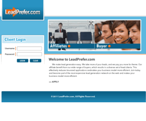 leadprefer.com: LeadPrefer.com  - Lead Marketing Network
