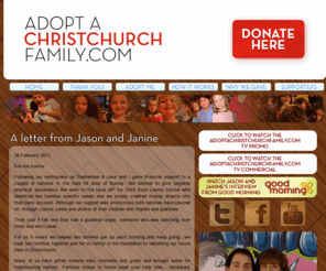 adoptachristchurchfamily.com: Adopt a Christchurch Family
Help a family in Christchurch get back on their feet.