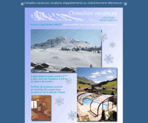 chinaillon-vacances.com: Chinaillon vacances, locations d'appartements au Grand Bornand
locations d'appartements au grand bornand, chinaillon, hébergement avec piscine, sauna, fitness