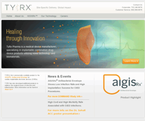 tyrxpharma.com: Combination Medical Devices, Medical Device Manufacturer  - TYRX
TYRX is emerging as a global leader in the development and manufacturing of innovative, implantable, combination drug+device medical products that utilize novel biomaterials.