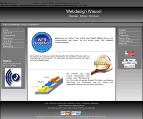 webdesign-wessel.de: Webdesign Wessel
Webdesign mit CMS Systemen, Schulungen, Workshops und Crashkurse. Beratung und Herstellung verschiedener Drucksachen. Webhosting und Support.