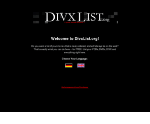 divxlist.org: DivixList.org die Infoseite f�r DivX
download mpeg4 divx codec video player at offical divx site