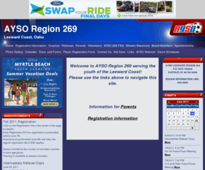 leewardayso.org: AYSO Region 269
AYSO Region 269 serves the Leeward Coast of the island of Oahu