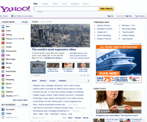 yahoo.com: Yahoo!
Welcome to Yahoo!, the world's most visited home page. Quickly find what you're searching for, get in touch with friends and stay in-the-know with the latest news and information.