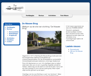 denieuwebrug.com: De Nieuwe Brug
Stichting De Nieuwe Brug Spijkenisse, activiteiten voor (verstandelijk) gehandicapten.