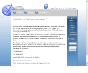 onlineservicereimann.de: OnlineService Reimann
www.fragenkostetnix.com - OnlineService Reimann Ihr Spezialist im IT-, Elektro-, HiFi und Telekommunikationsbereich. Professionelle Dienstleistungen und kompetenter Service für den Kreis Münster