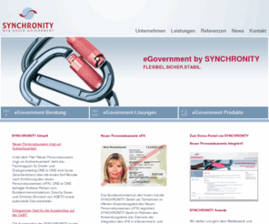 synchronity.biz: synchronity
Webbasiertes eGovernment, Portale und technische Integration des neuen Personalausweises.