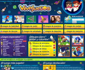 vivajuegos.com: Juegos infantiles gratis para niños y niñas en VivaJuegos.com
En VivaJuegos podrás encontrar una gran variedad de los juegos infantiles gratis más divertidos para niños y niñas