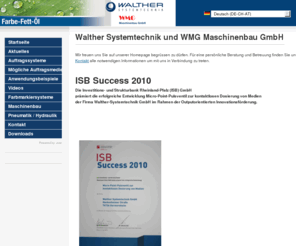 walther-2000.de: Walther Systemtechnik und WMG Maschinenbau GmbH
Walther Systemtechnik und WMG Maschinenbau GmbH - Maschinenbau, Pneumatik und Hydraulik, Auftragssysteme im Bereich Fett, Farbe und Öl, Auftrag von Antiknarzlack, Jetten. #pl# PL
systemy nanoszenia smaru
nanoszenie smaru, nakładanie smaru
systemy nanoszenia oleju
nanoszenie oleju
systemy rozpylające
systemy znakowania farbą
znakowanie farbą
Walther
budowa maszyn
Walther Systemtechnik
technika systemowa
WMG
Germersheim
pneumatyka
hydraulika
systemy nanoszenia
farba
smar
olej
lakier przeciwskrzypieniowy
nanoszenie lakieru przeciwskrzypieniowego
nanoszenie pulsacyjne, dozowanie pulsacyjne
systemy centralnego smarowania
systemy dozujące smar
oliwienie 
smarowanie
znakowanie farbą
pompy smaru
zbiorniki ciśnieniowe
olejenie
dozowanie smaru
dozowanie oleju
dozowanie kleju
natrysk smaru
natrysk oleju
zawory natryskowe, zawory rozpylające
zawory objętościowe
Zawory pulsacyjne
kontrola smarowania
kontrola olejenia
przepływomierze
maszyny do nakładania smaru
maszyny do nakładania oleju
zasobniki smaru
stołowe urządzenie smarujące
pistolety smarujące
głowice smarujące
głowice rozpylające
zawory strumieniowe
kontrola naniesienia smaru
kontrola naniesienia oleju
ręczne systemy smarowania