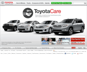 trickapedia.com: Toyota Cars, Trucks, SUVs & Accessories
Official Site of Toyota Motor Sales - Cars, Trucks, SUVs, Hybrids, Accessories & Motorsports.