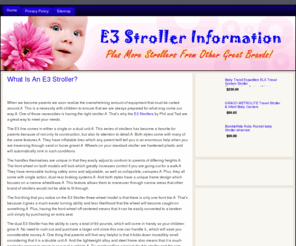 e3stroller.com: E3 Stroller|E3 Strollers|Buggy Stroller|Phil & Teds Stroller|Baby Stroller
Looking for more information about Phil & Ted's E3 Stroller? We have all the facts here plus sale prices and product specifications.