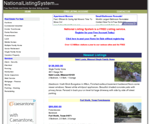 nationallistingsystem.com: Free Real Estate and Home Service Listing Site - nationallistingsystem.com
Free real estate and service listing site.  Post homes for sale and home services by realtor or owner on nationallistingsystem.com