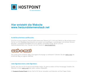 herzundsternenstaub.net: Hostpoint - The Data Residence
