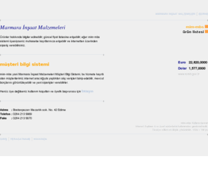 marmarainsaatmalzemeleri.com: Marmara İnşaat Malzemeleri
Marmara İnşaat Malzemeleri Edirne | mim-mbs , Fiyat Listesi, İletişim
