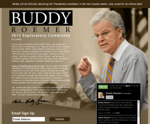 freetolead.com: Buddy Roemer 2012 Exploratory Committee | BuddyRoemer.com
Buddy Roemer 2012 Exploratory Committee