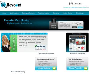 revcom.net: REVCOM, LLC - Website Hosting & Dedicated Servers
REVCOM, LLC is a leader in affordable web hosting, dedicated servers, web & logo design, and domain name registration without compromising quality.