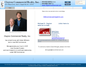 claytoncommercial.com: Clayton Commercial Realty-HomePage
Full Service Commercial Real Estate Firm serving Chapel Hill, Durham, Hillsborough, Carrboro, Raleigh, Cary, RTP and surrounding areas.