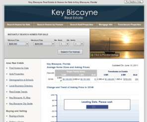 keybiscayne-fl-realestate.com: Key Biscayne Real Estate | Key Biscayne Homes for Sale in Florida
Instantly view Key Biscayne real estate listings. Find homes for sale in Key Biscayne including foreclosures, townhomes, houses for sale and more real estate in Miami-Dade County, Florida.