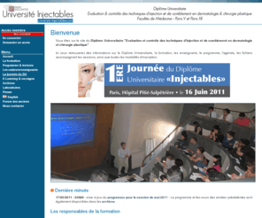 universite-injectables.com: Université Injectables - Diplôme universitaire - Pages - Paris V et Paris XII -  Diplome universitaire - Fac de médecine
