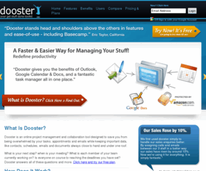 dooster.net: Dooster Task Manager | Online Project Management | Task Management
Dooster is a premium online project management and task manager tool that saves you from being overwhelmed in your task management work.